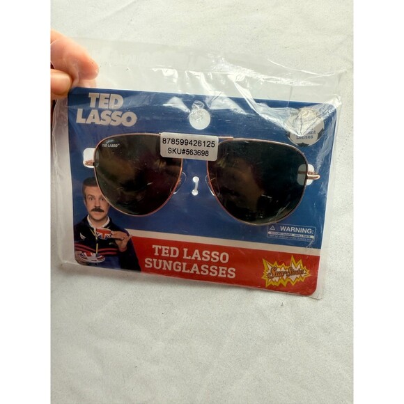 Ted Lasso Halloween Cosplay Aviator Brown & Gold Sunglasses Sun-Staches NWT - Picture 1 of 4